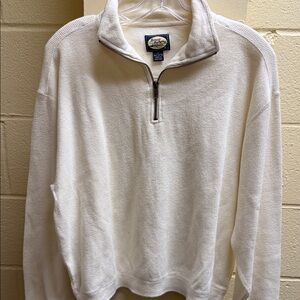 Tommy Bahama Off-White Zip-Up Sweater
